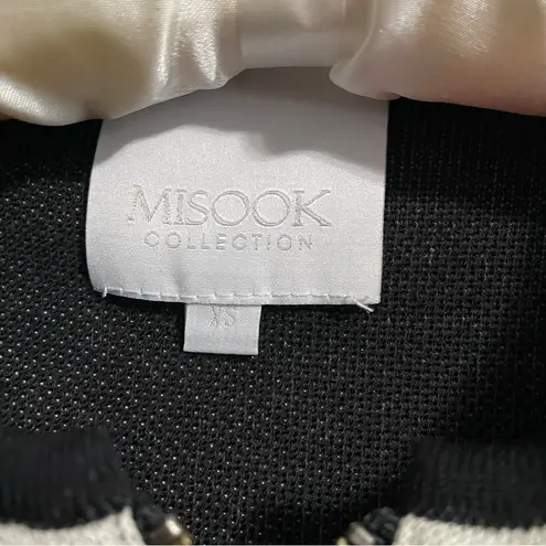 Misook Collection Ivory Crossover Knit Zip Jacket