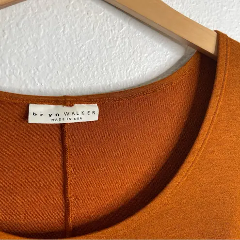 Bryn Walker Rust Orange Brown Long Sleeve Top Size Small