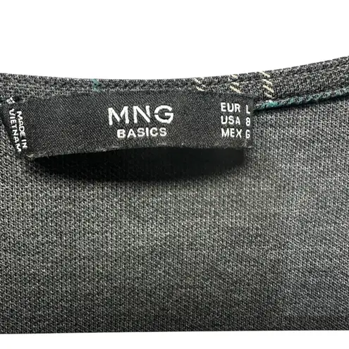 MNG basics V Neck Paid Size 8 Dress With Side Zipper Classic Lines and Style Gray