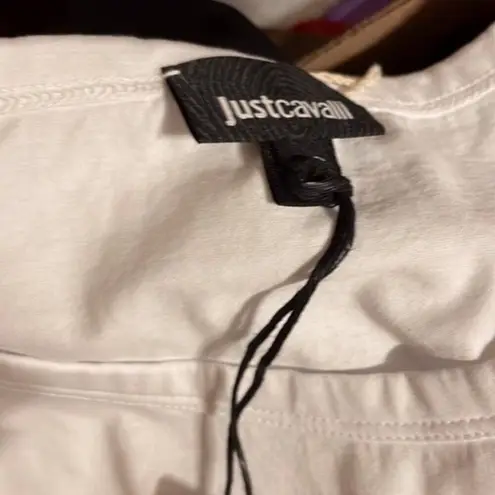 Just Cavalli Riders print short sleeve T shirt white M