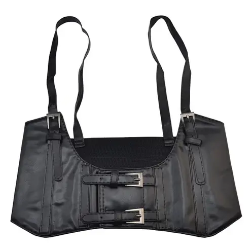 Steampunk Black Brown Corset Belt Vest Harness New