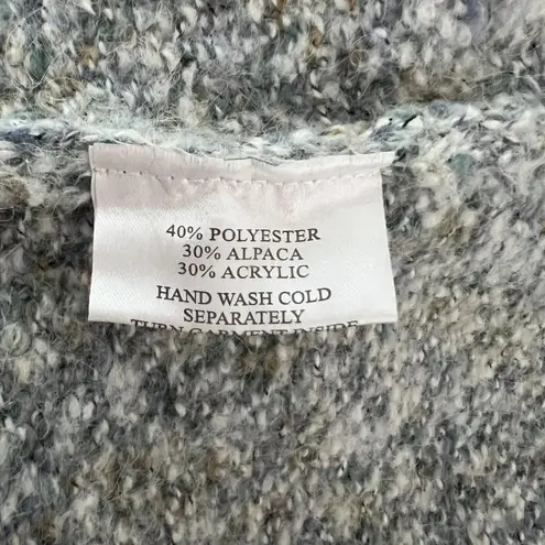 Alps Sweater Womens Medium Gray Button Front Cardigan Alpaca Blend Warm Cozy