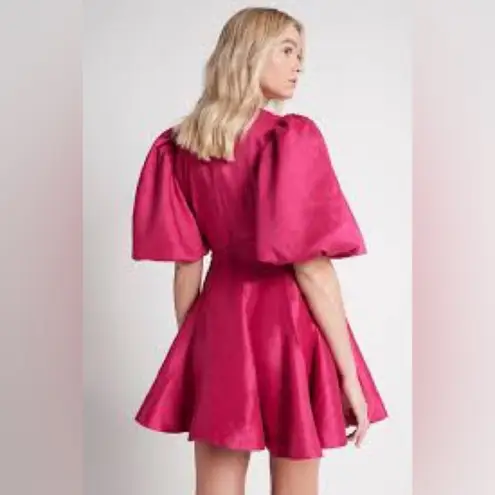 AJE Admiration Asymmetric Mini Dress, Fuchsia, Size AUS 6 US 2, $425 Pink