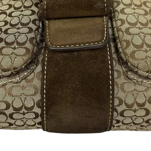 Coach  Y2K Brown Signature Jacquard Suede Soho Bag #1463