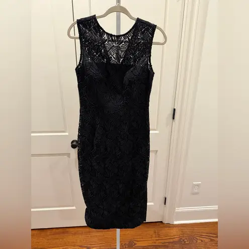 JS Collections Women's Theodora Midi Sheath Black Dress New missing size tag 4