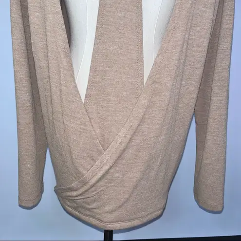 Yelete Camel Light Tan Open Back Lightweight Sweater Medium NWOT