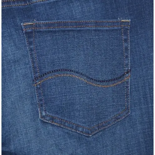 Lee Womens Dark Wash Regular Fit Boot Cut Mid Rise Flex Motion Jeans Size 18S