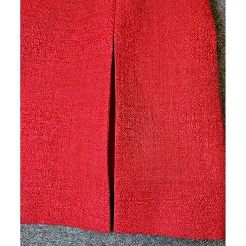 Leslie Fay Blazer Womens Size 12 Red Suit Jacket Button Shoulder Pad Vintage Y2K - Image 4