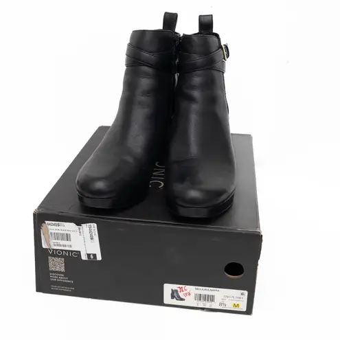 Vionic - Nella Black Leather Ankle Boots - Slightly flawed.