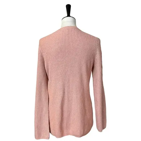 Westport Dressbarn V-neck Cable Knit Sweater Pink Shimmer Women’s Size M