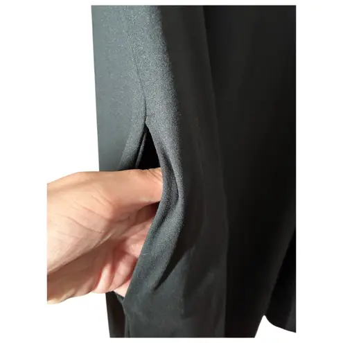 Agnes & Dora Black Baby Suede Walker Dress XS Pockets Bell Sleeves