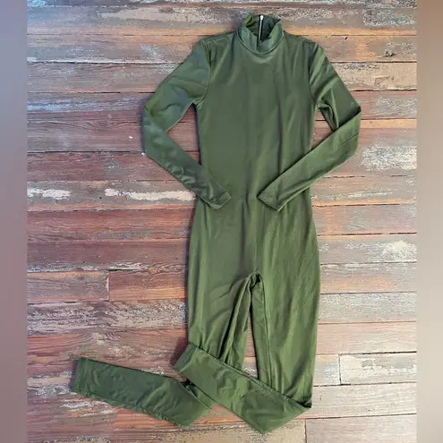 BumpSuit Gigi Jumpsuit Long Sleeve Mock Neck Olive Green Maternity