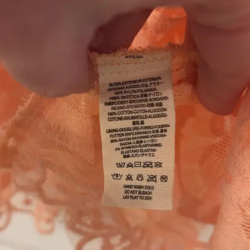 Jen's Pirate Booty Jen’s Pirate Booty for Free People Peach Lace El Solo Mini Dress