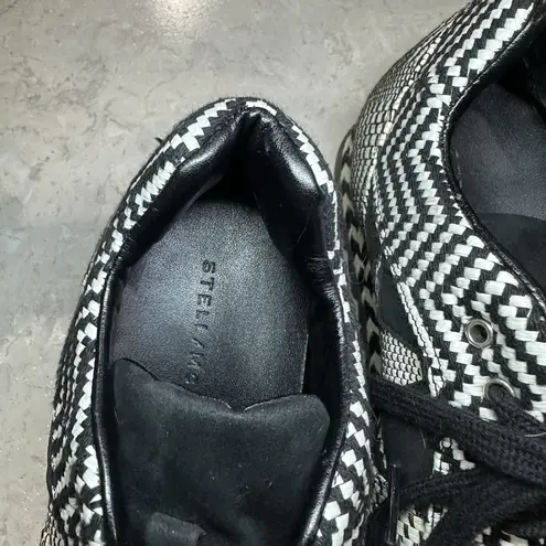 Stella McCartney Macy Sneakers Black White 37 EU Lace Up Espadrilles Wedge