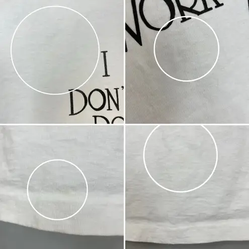 Vintage Cat Shirt I Don't Do Mouse Work Humor Graphic Tee White Unisex Oversized Size undefined