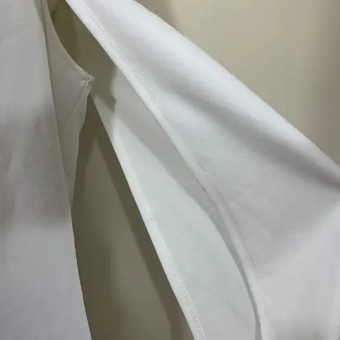 SHEIN White Longline Open Front Blazer Cape Style Size XS US 2 Polyester Stretch