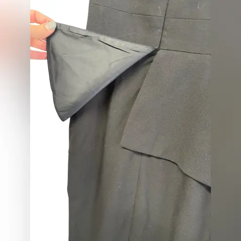 Black Halo Women's Eve La Reina Gown Black Formal Elegant Black Tie Chic Size 0