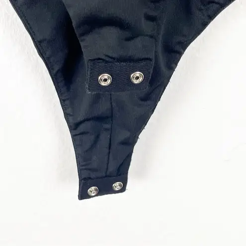 HOUSE OF HARLOW 1960 x REVOLVE Black Long Sleeves Hidden Back Zipper Bodysuit