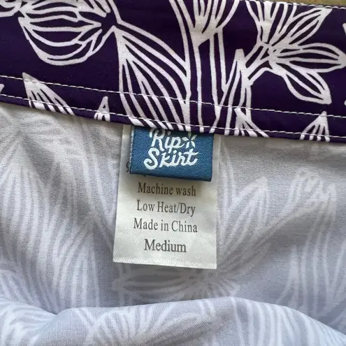 RipSkirt Hawaii Length 1 Medium Viola Purple 16.25” Hibiscus Velcro Wrap Beach