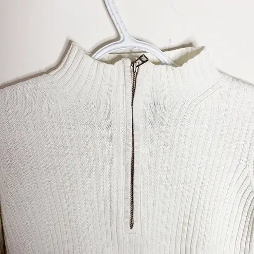 Woolrich mock neck quarter zip ribbed sweater sz S