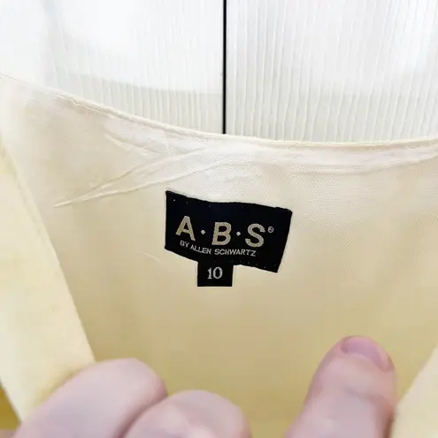 ABS Allen Schwartz ABS by Allen Schwartz Light Yellow Linen Fit and Flare Dress