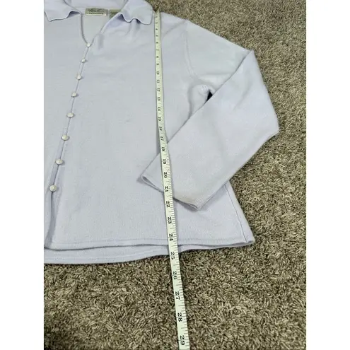 Kathie Lee Collection vintage button front collar knit sweater granny core XL