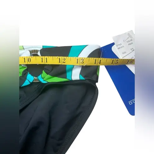 Ocean Coast Black Blue Green Bikini Swimsuit Top 14 Bottoms 12 Beach Pool Vacay Size undefined