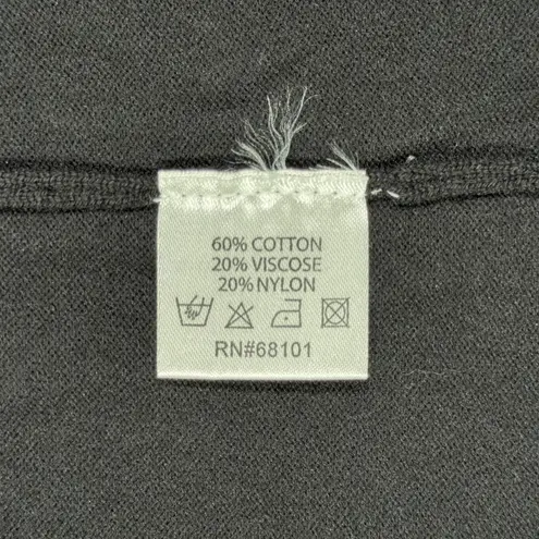 Belldini Cardigan Sweater Womens Large Black Rhinestone Zipper Bling Full Zip Black