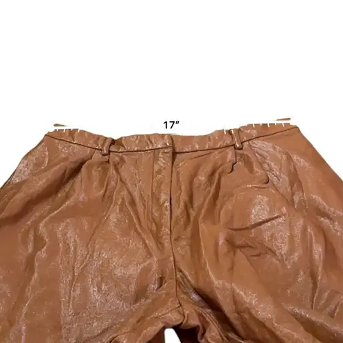 Slate + Willow RTR Brown Faux Leather High Rise Wide Leg Pants Sz XL