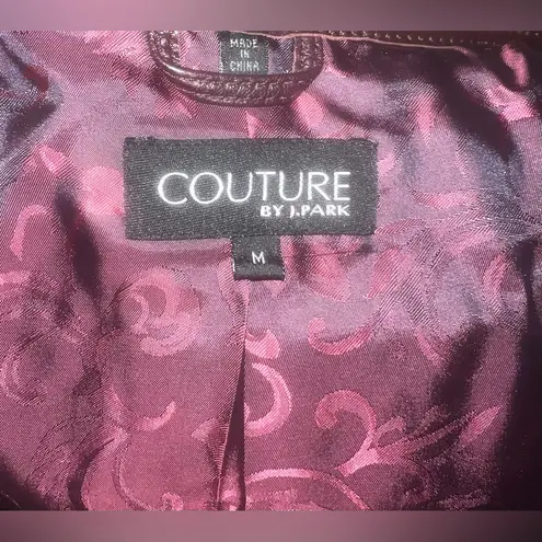 Couture By J. Park Lamb Leather Women’s Maroon Jacket Medium MINT Y2K Vintage