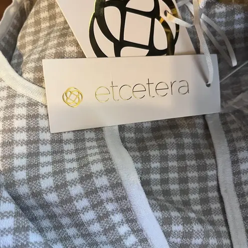 Etcetera NWT Brown & White Checkered Blazer Jacket Size L – Stylish Career Layer