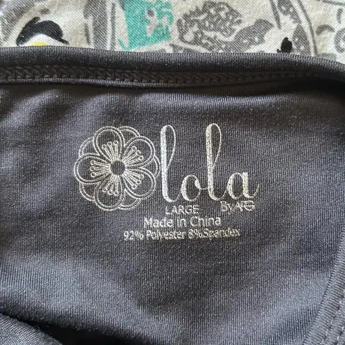 LOLA by AFG size L built in bra cross cross straps multicolored active dress Size L