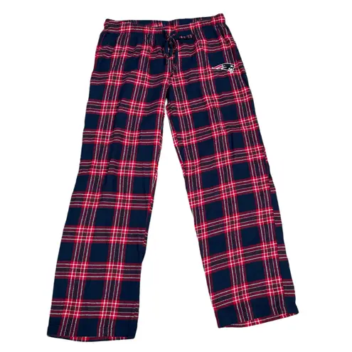 NFL Team Apparel New England Patriots Womens Medium Lounge Pajama Pants Sleep NFL Team Plaid Red