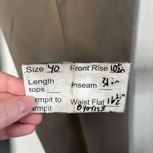 Escada Womens Brown Pleated Straight Leg Pants Size 40 (US 8