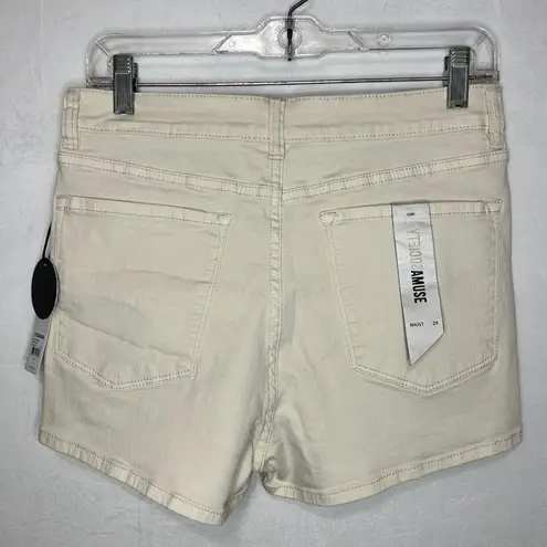 Amuse Society  You and Me Tan Natural Denim Shorts Revolve Sz 29, 2" Inseam NEW