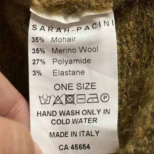Sarah Pacini Mohair Merino Wool Cardigan Italy O/S Pin Closure 21211509