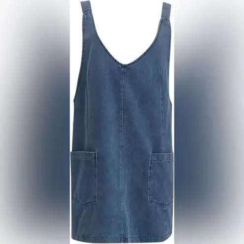 Zenana Outfitters NWT Washed Blue Adjustable Strap Denim Overall Dress Size Small