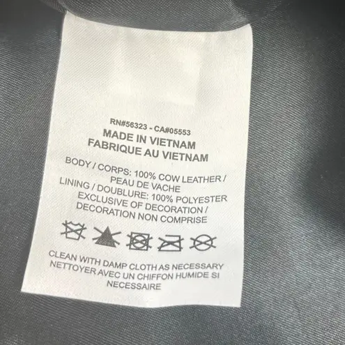 NEW $400 Nike Jordan x Travis Scott Cactus Jack Genuine Leather Moto Pants Sz 2 Black