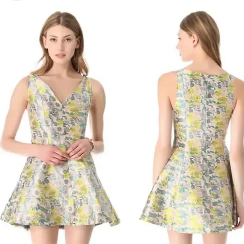 Opening Ceremony Floral Fit and Flare Jacquard Elle Fanning Skater Dress Sz 2