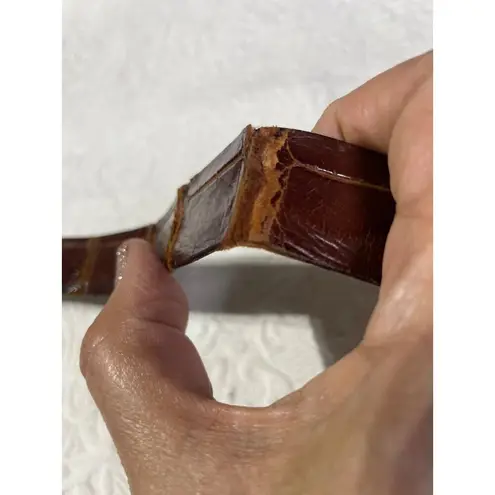 Vintage Washer Bros Alligator Brown Belt 38