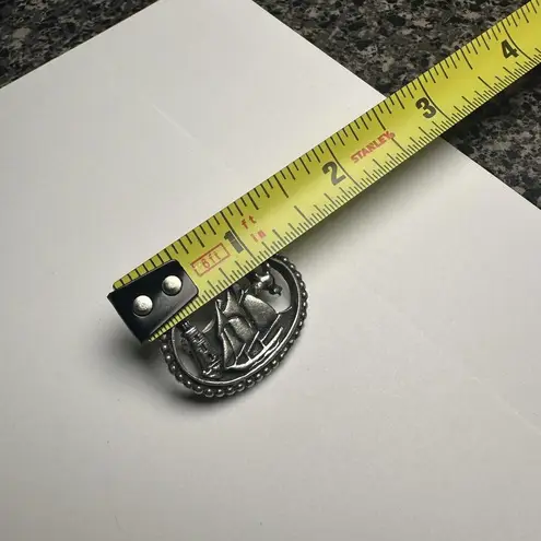 Nautical Sailboat Sailing By Lighthouse Seagull Silver Tone Brooch Pin