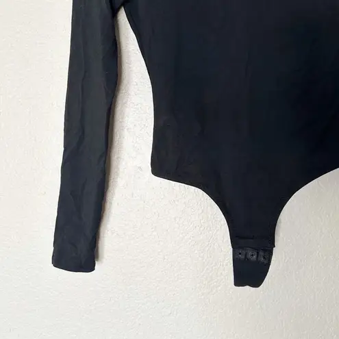 Madewell  Turtleneck Thong Bodysuit Long Sleeve Black Size XS