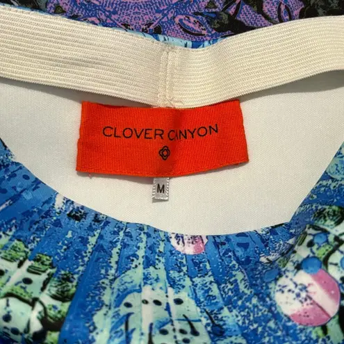 Clover Canyon A-Line Multi-Color Floral Scuba Skirt - size Medium