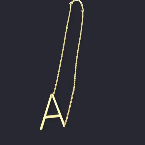 Initial Letter “A” gold minimalist necklace
