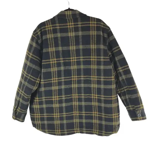 Jenni Kayne Womens Farmhouse Jacket Wool Blend Quilted Lining Yellow Black XXL