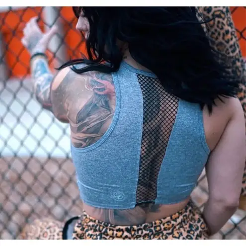 Celestial Bodiez CB Collective Riot Tank Gray Crop Tank Top / Sports Bra Medium