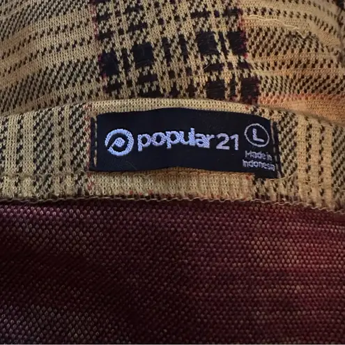 Popular 21  yellow plaid suspender skirt