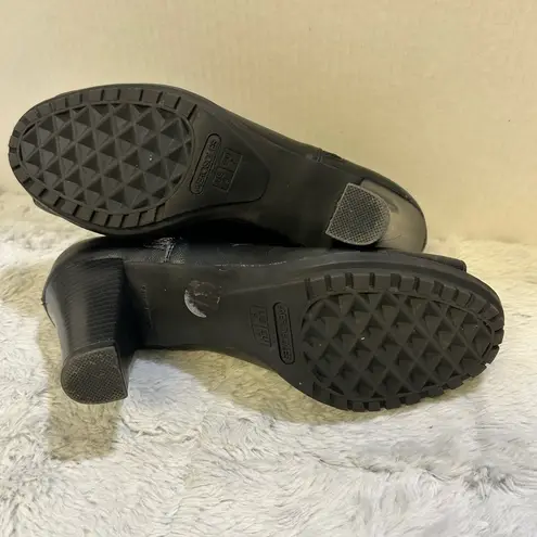 Aerosoles Birdcage Black Peep-Toe Heeled Boots