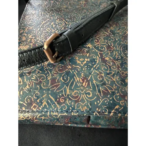 Patricia Nash Kimono Tapestry Granada Crossbody 100% Leather