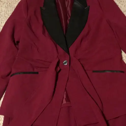 Venus  Leather Trim Jacket and Skirt